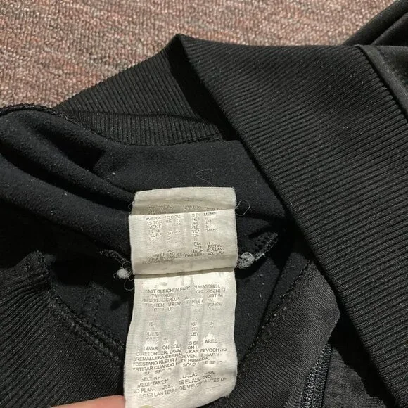 Bench Full Zip Track Jacket Embroidered Spellout Black Grey Zipper Pockets Small - Picture 9 of 13